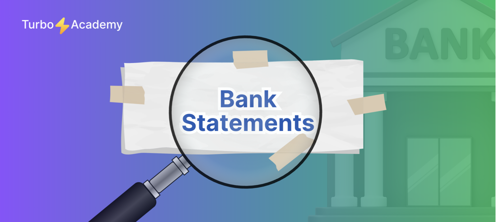 Side-by-side view of real and fake bank statements for comparison