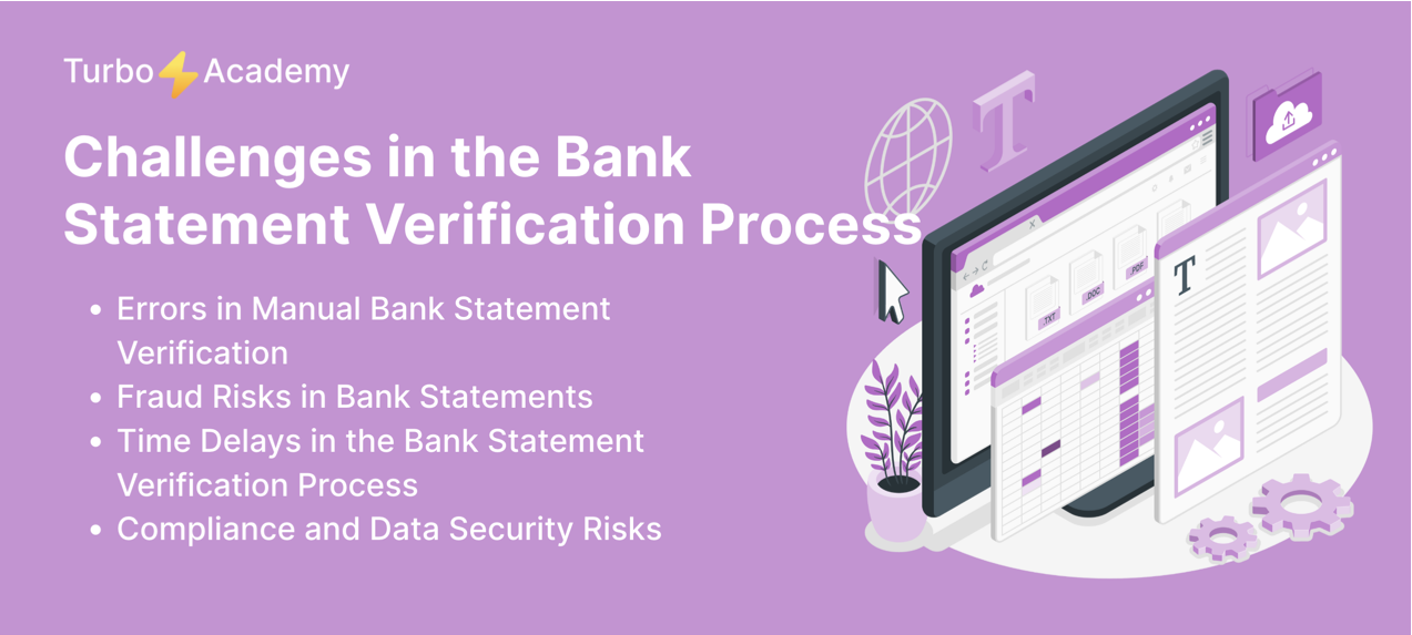 Secure verification process applied to scanned bank statement