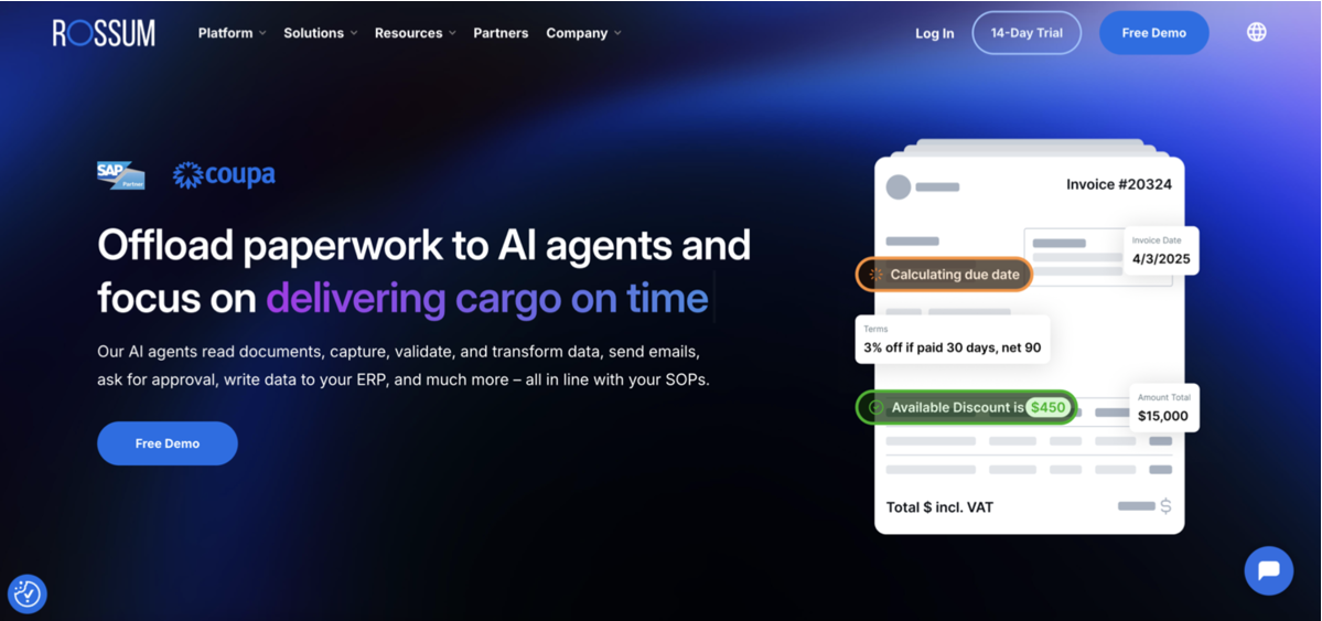 Best invoice scanning software with AI automation