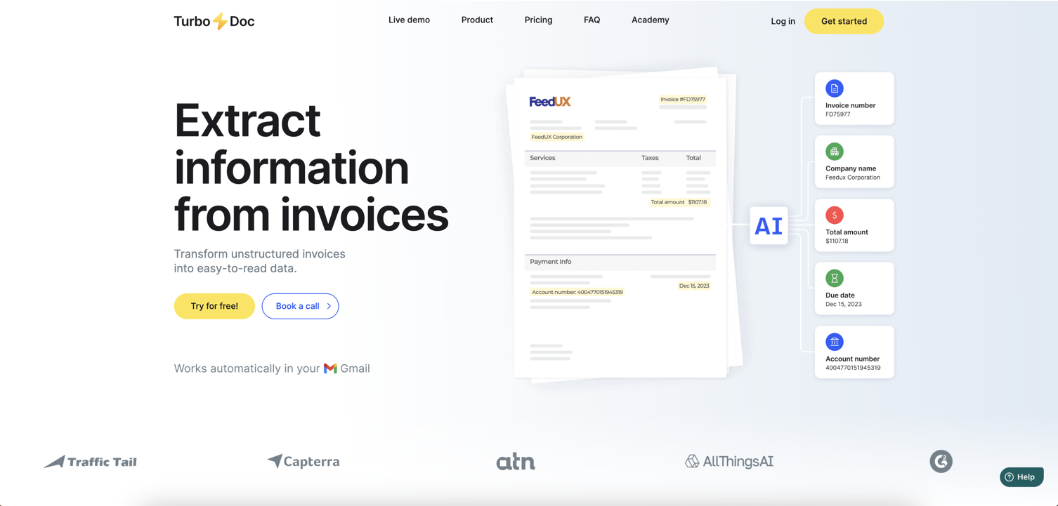 Invoice recognition software with OCR technology