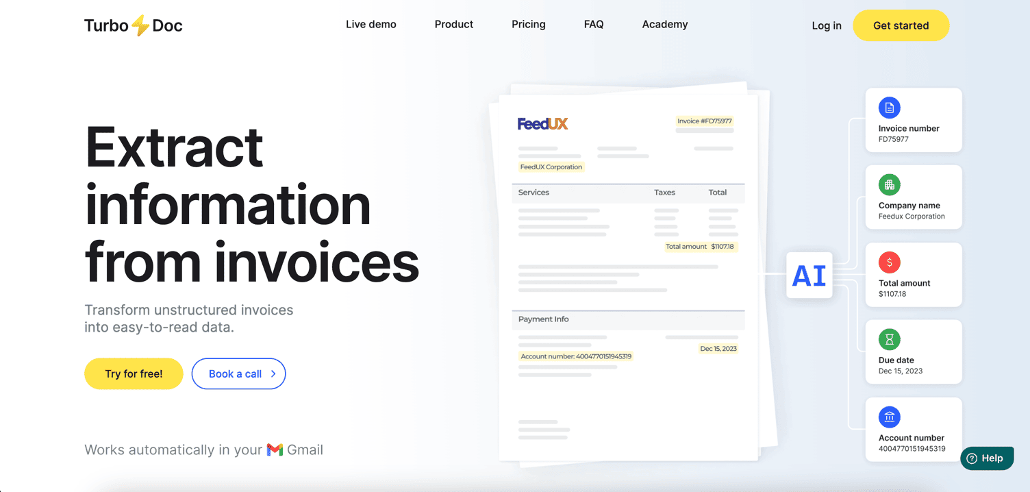 TurboDoc Start Page