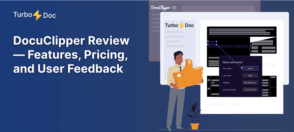 TurboDoc and DocuClipper interface screenshots compared